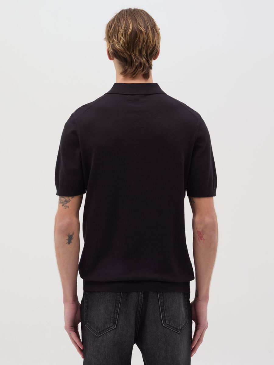 Polo shirt in solid colour cotton_3