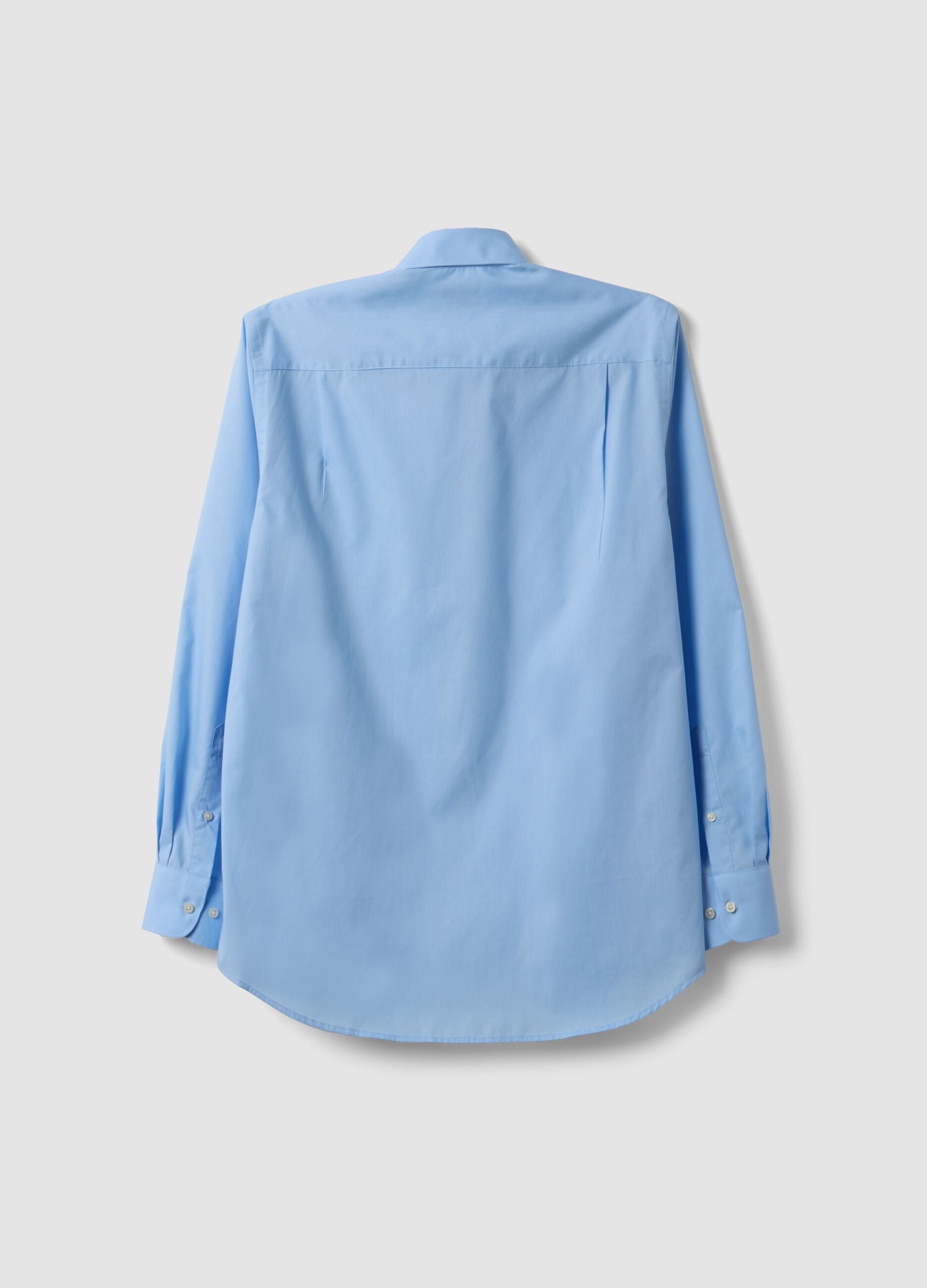 Light blue regular-fit shirt with classic collar, easy-iron
