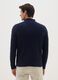 Regular Fit Blue Knitted Pullover_2