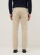 Slim Fit Beige Stretch Cotton Trousers_2