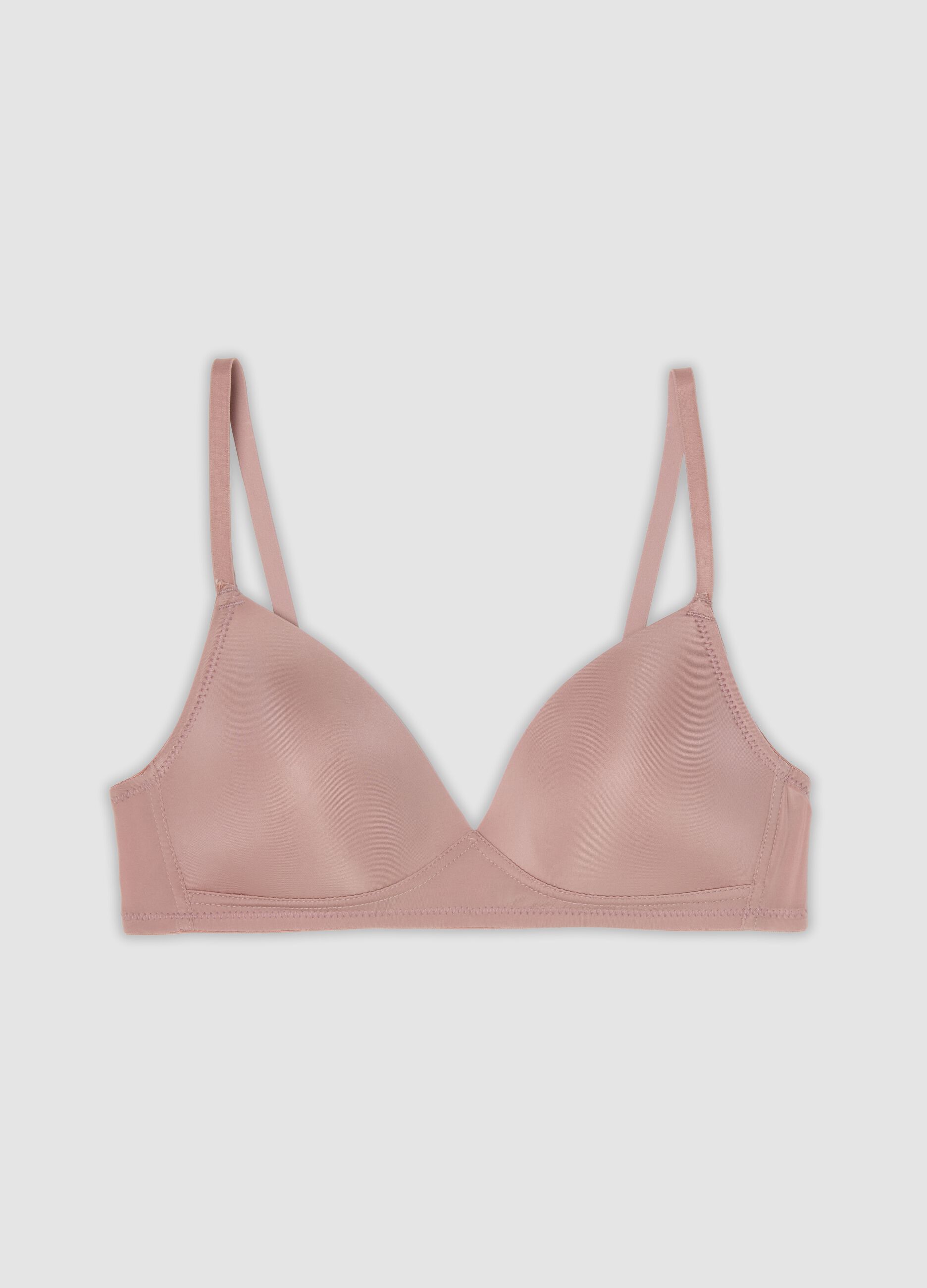 Reggiseno rosa imbottito in tessuto elasticizzato