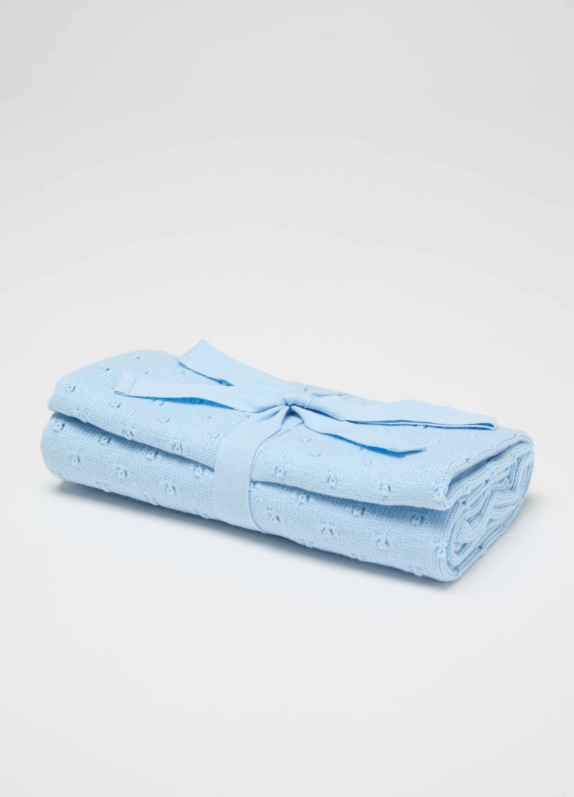 Knitted cotton blanket