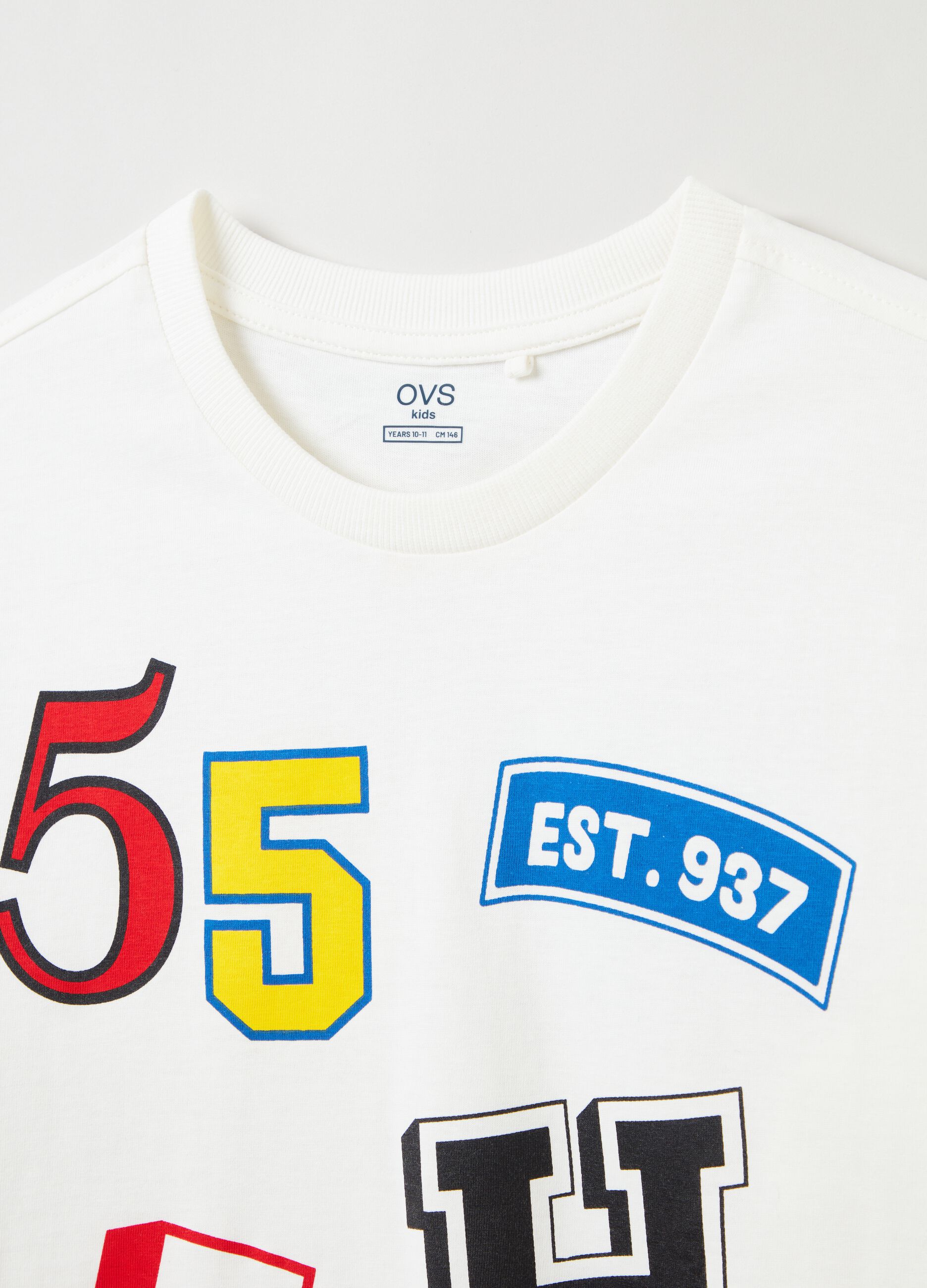 T-shirt a maniche lunghe stampa lettering