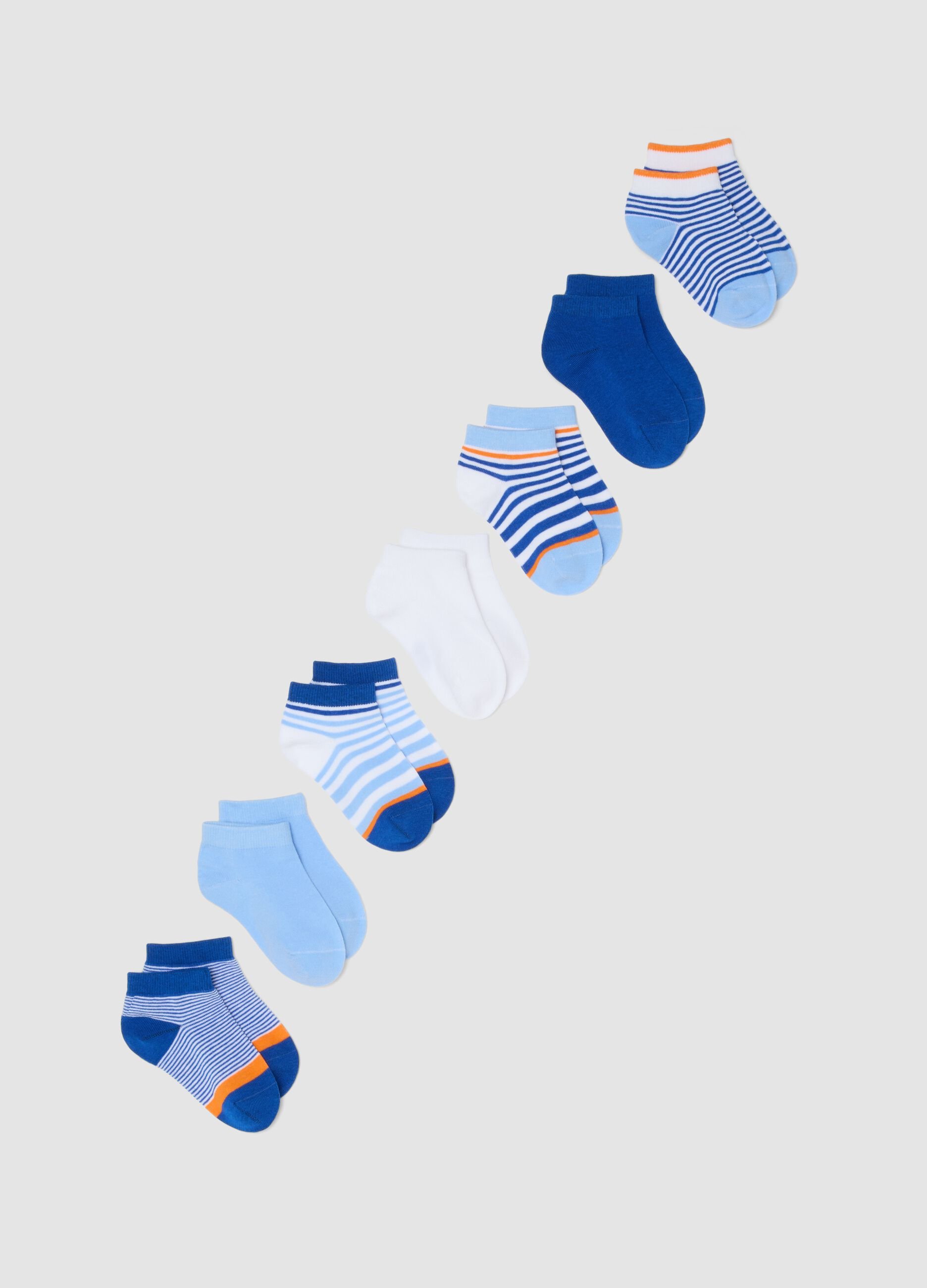 Boys&rsquo; multicolour stretch cotton-blend socks multipack