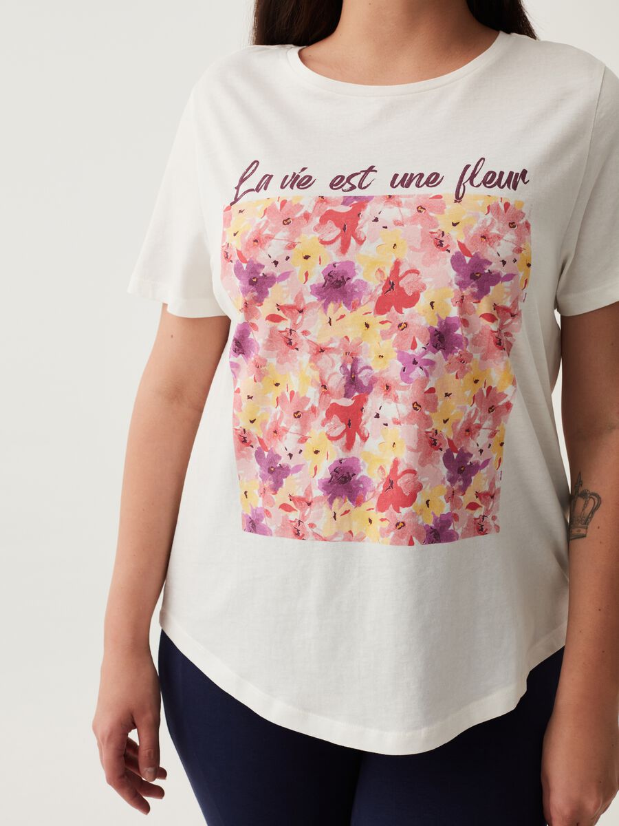 T-shirt in cotone con stampa Curvy_3