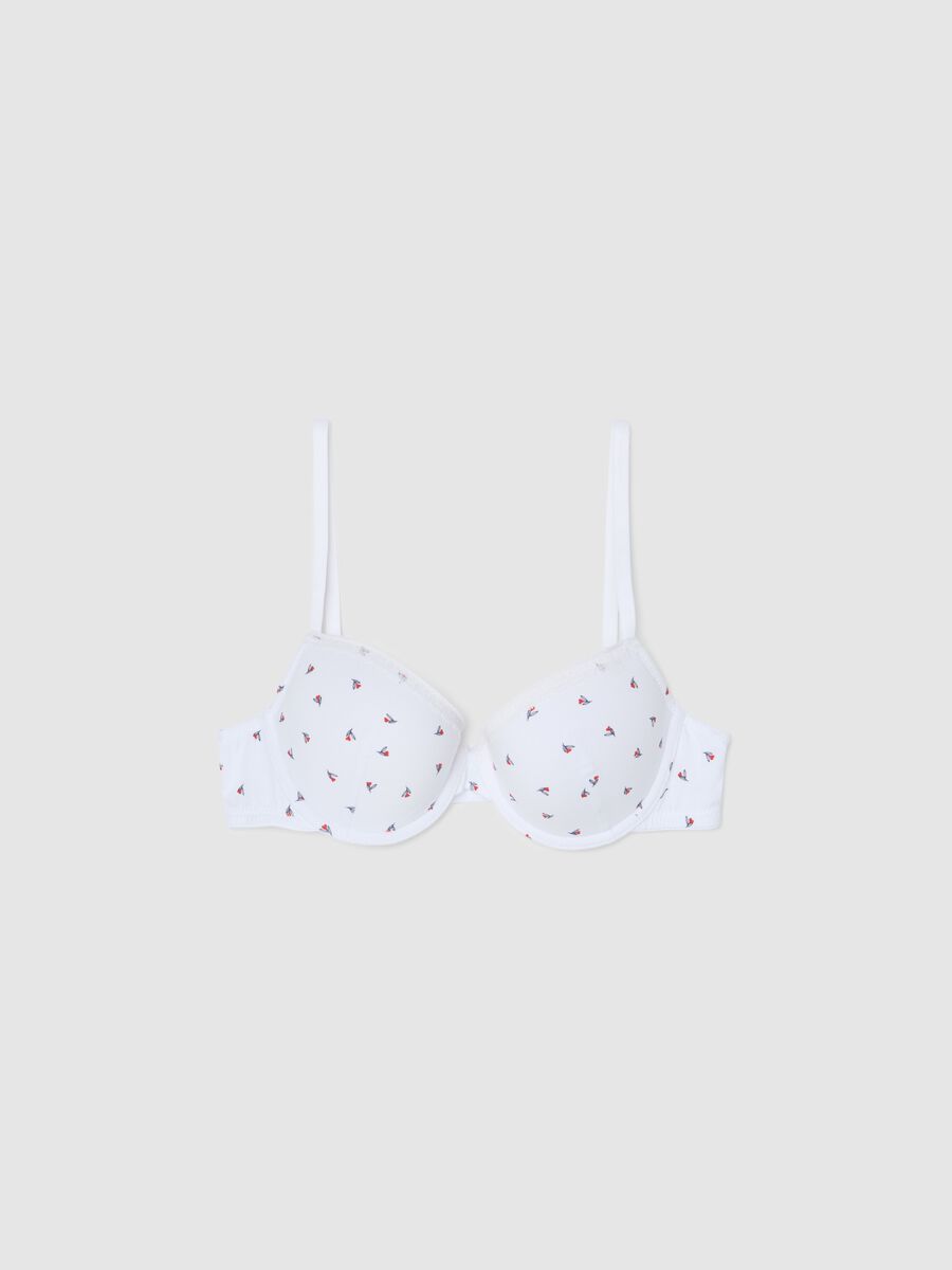 Cotton bra with small flowers print_4