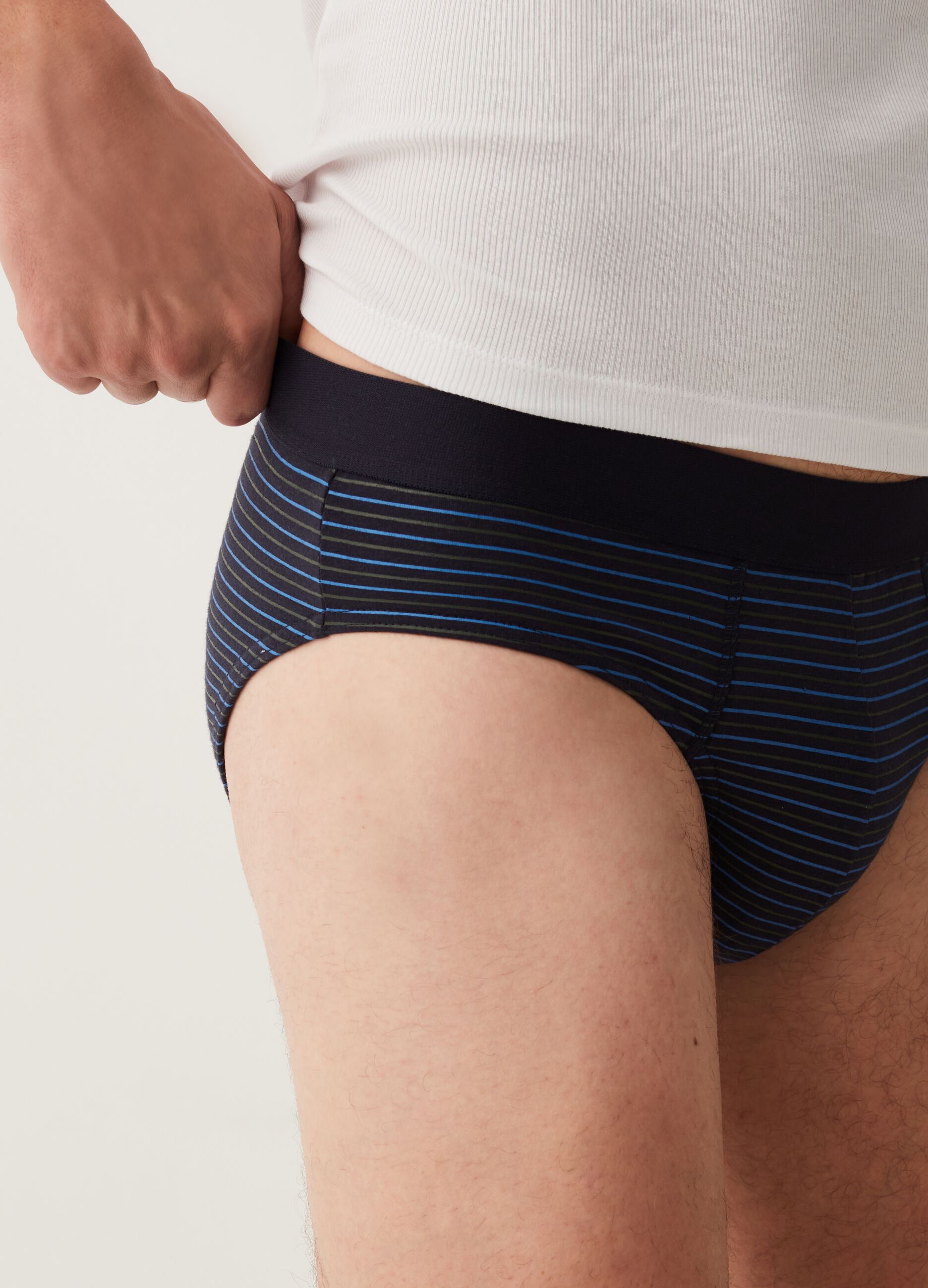 Tripack slip fantasia a righe e a pois