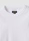 White stretch organic cotton T-shirt with ribbed neck_5
