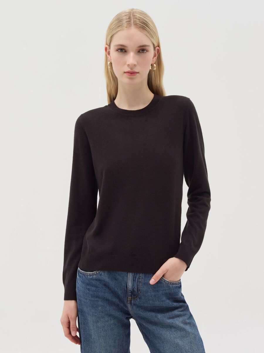 Top with long sleeves and round neck_0