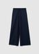 Blue pure cotton regular fit trousers_4