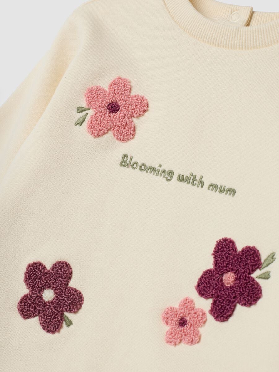 Completo multicolor in puro cotone con stampa floreale_3