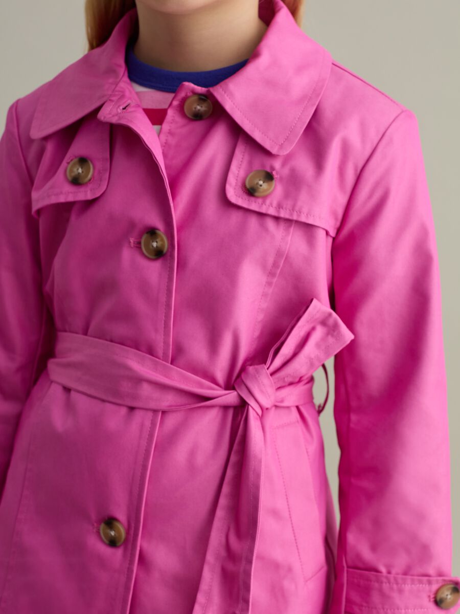 Single-breasted trench coat with belt_1