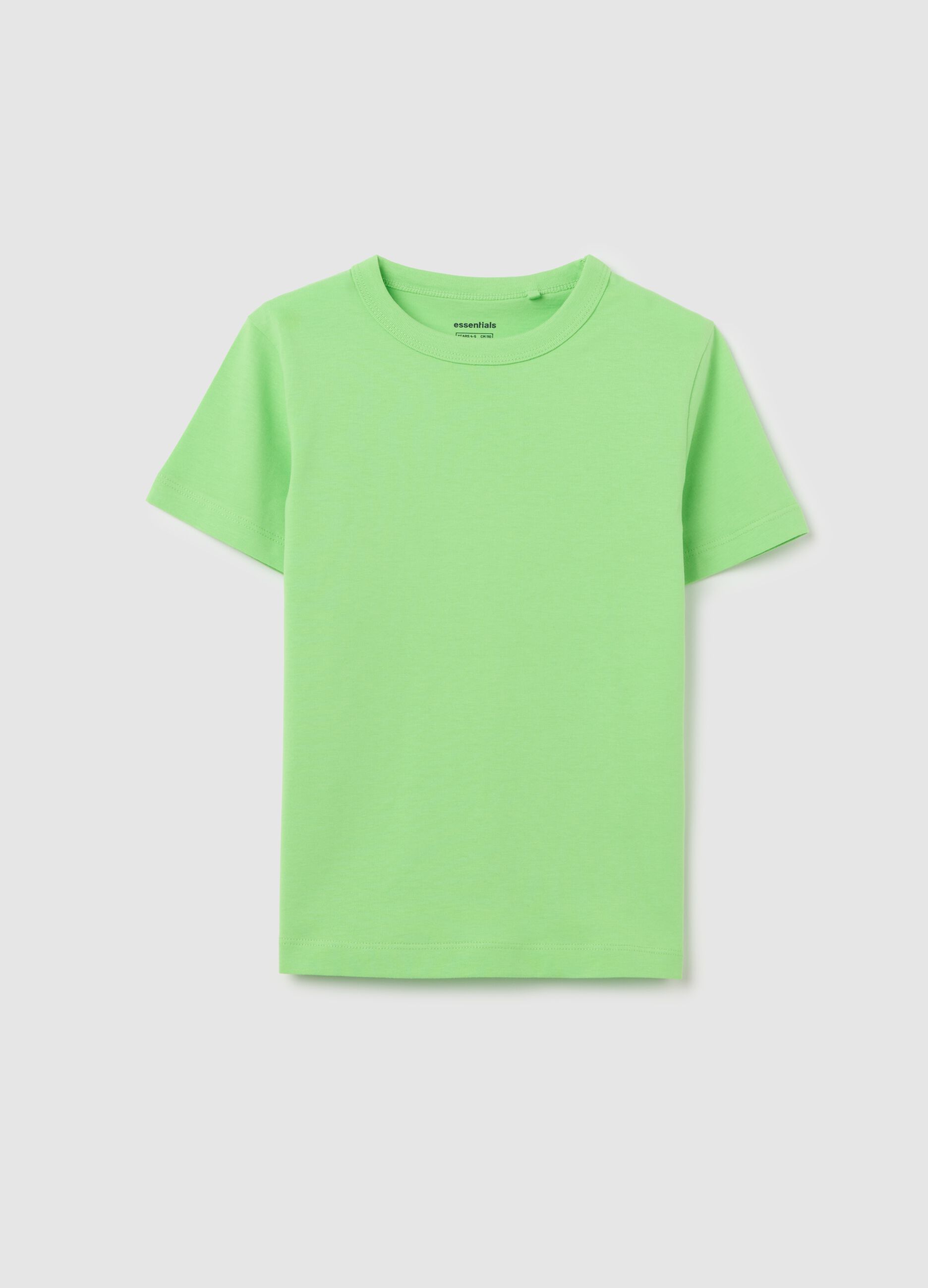 Green pure cotton t-shirt for children