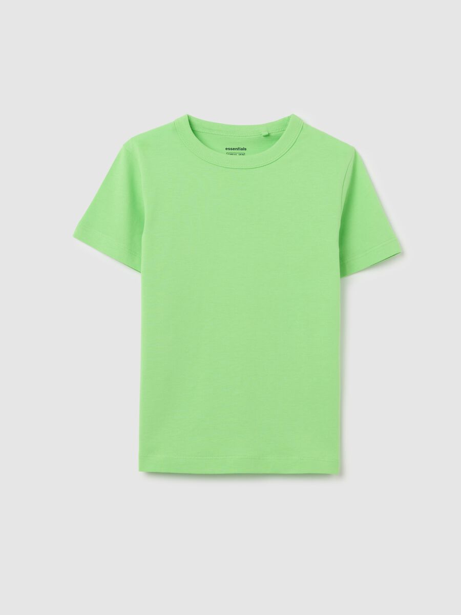 Green pure cotton t-shirt for children_0