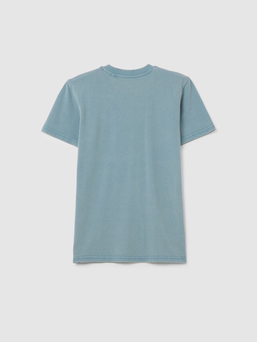 Boys' blue pure cotton t-shirt regular fit_1
