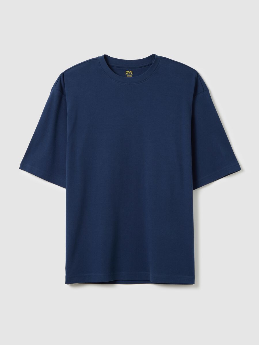 Pure Cotton Short Sleeve Blue T-shirt_4