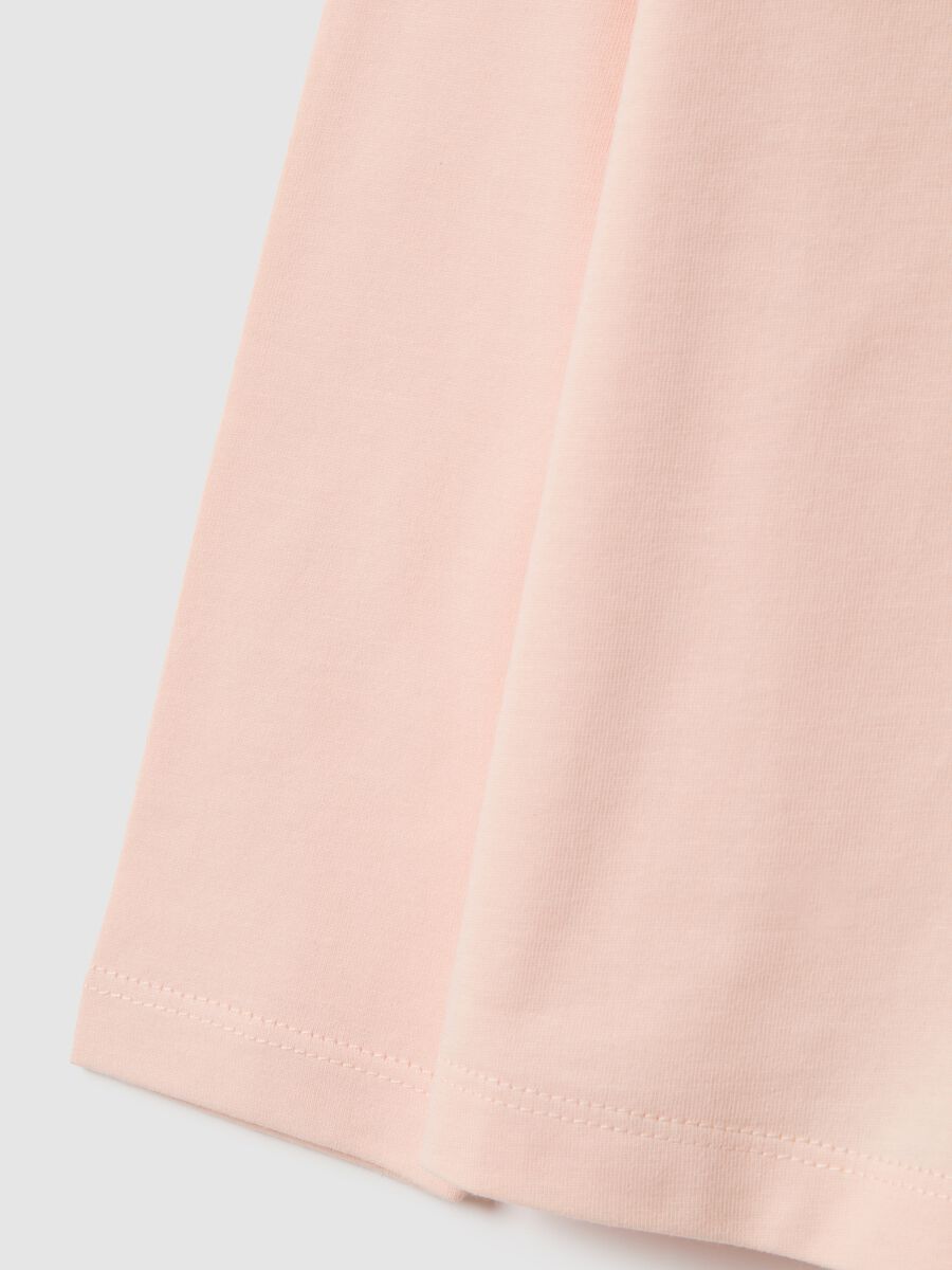 Pink pure cotton T-shirt for girls with regular fit_3