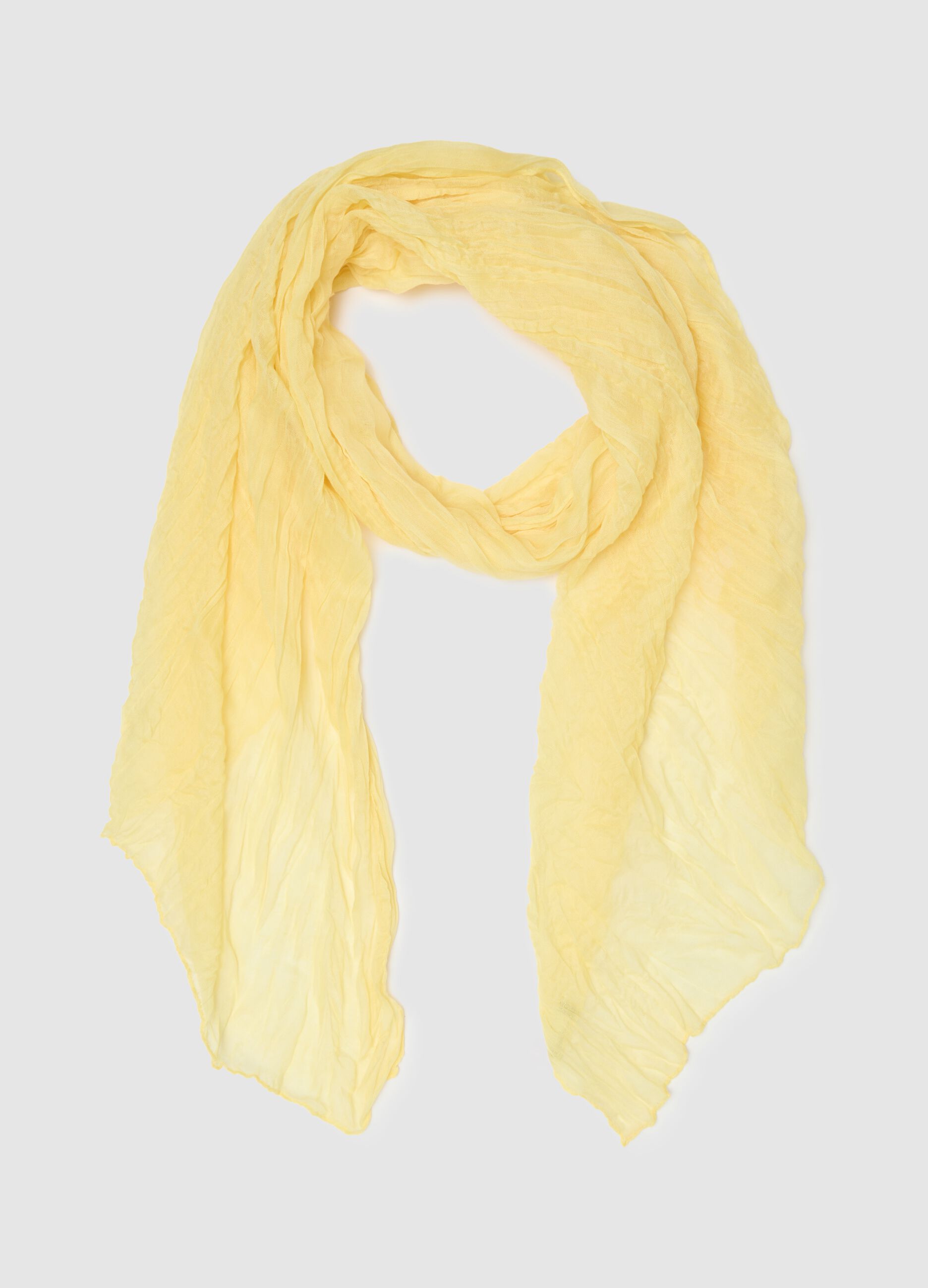 Sciarpa leggera gialla regular fit
