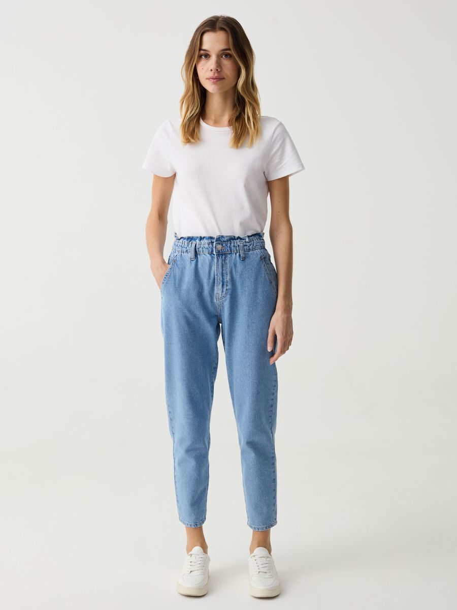 Jeans cropped mom fit_0