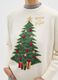 White crew neck regular fit Christmas jumper_3