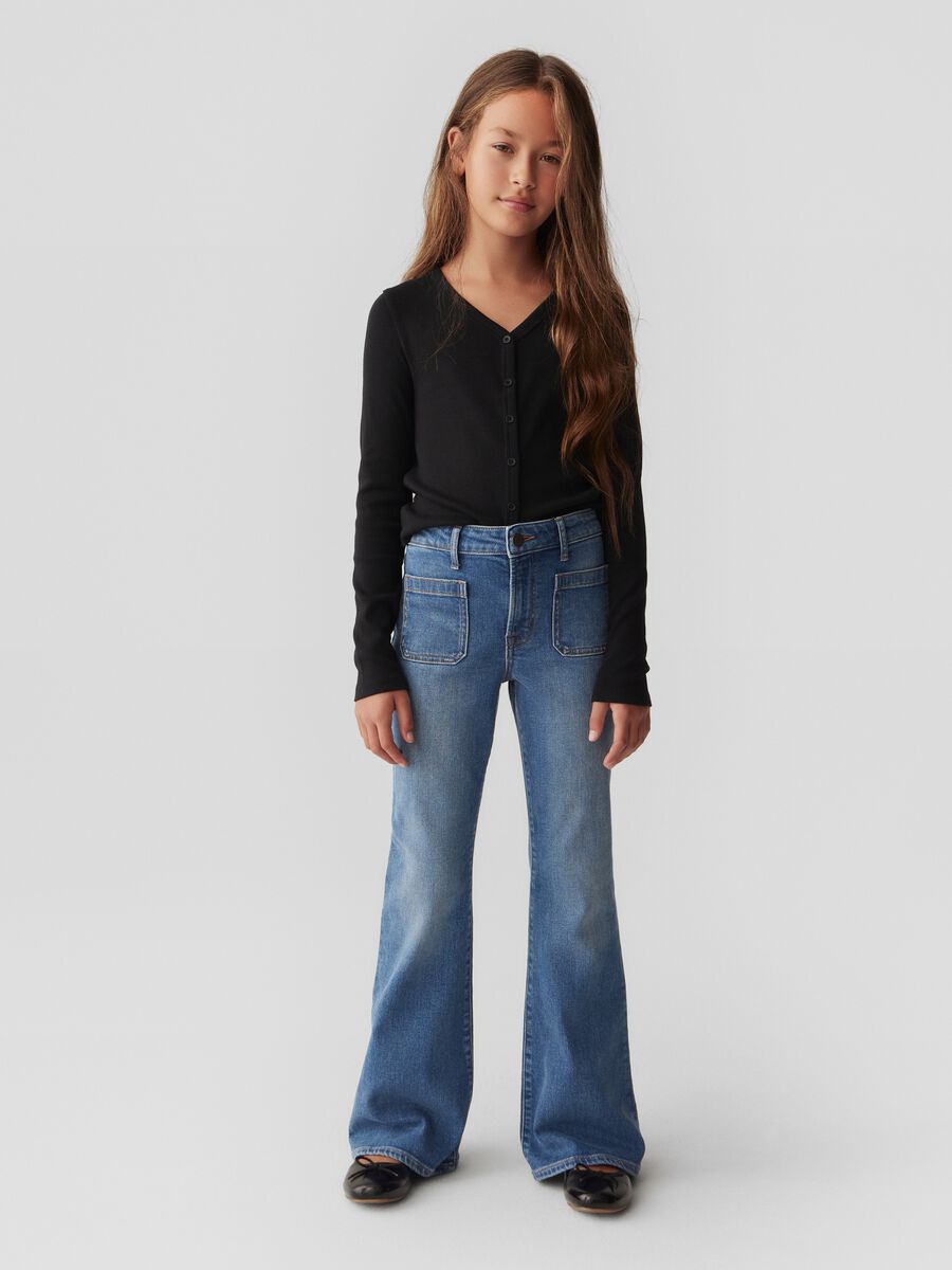 High-waist, flare-fit jeans_0