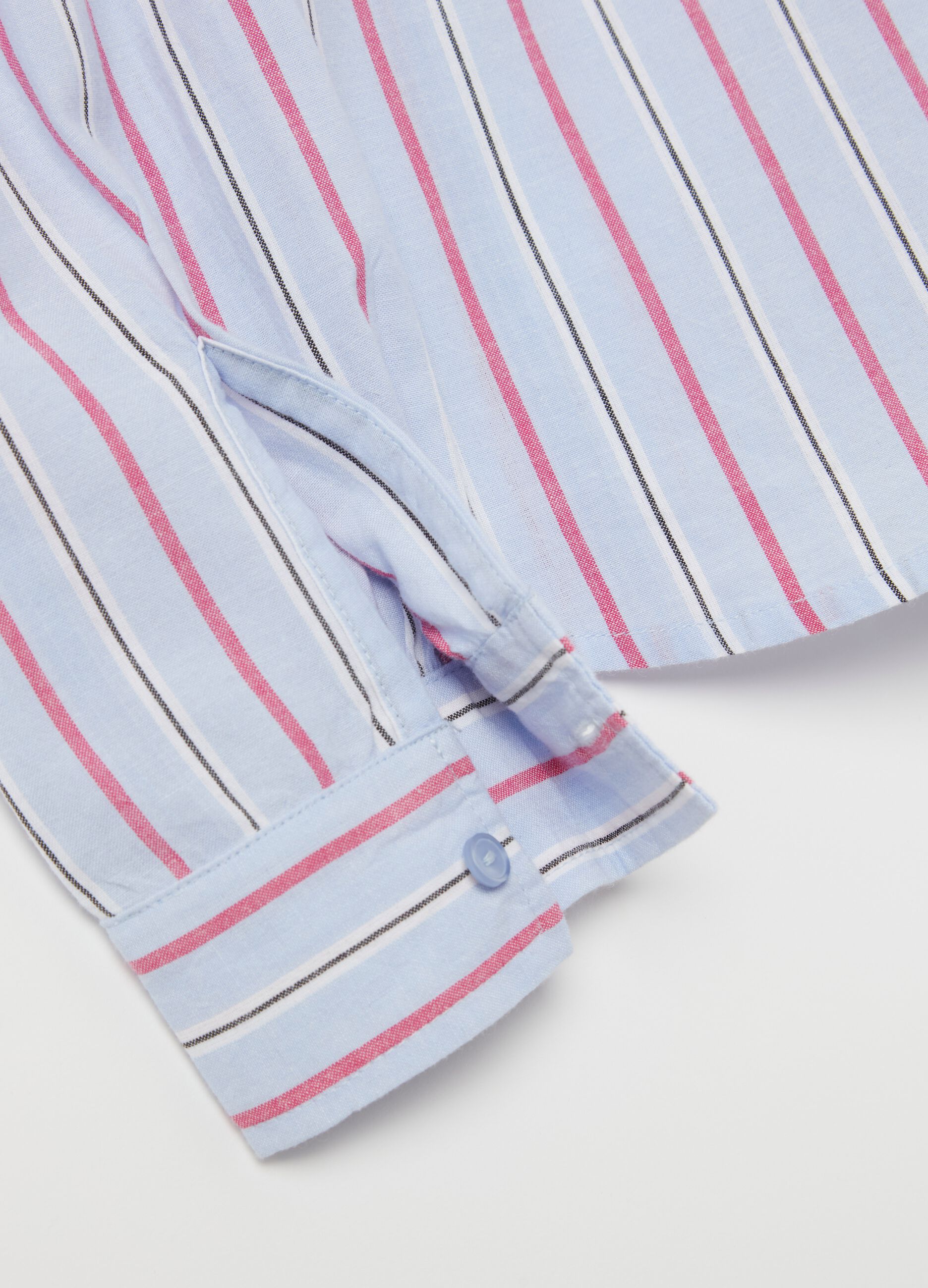 Camicia in lino - Azzurro/righe - DONNA | H&M IT
