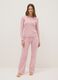 Pink striped pyjamas in pure cotton regular fit_0