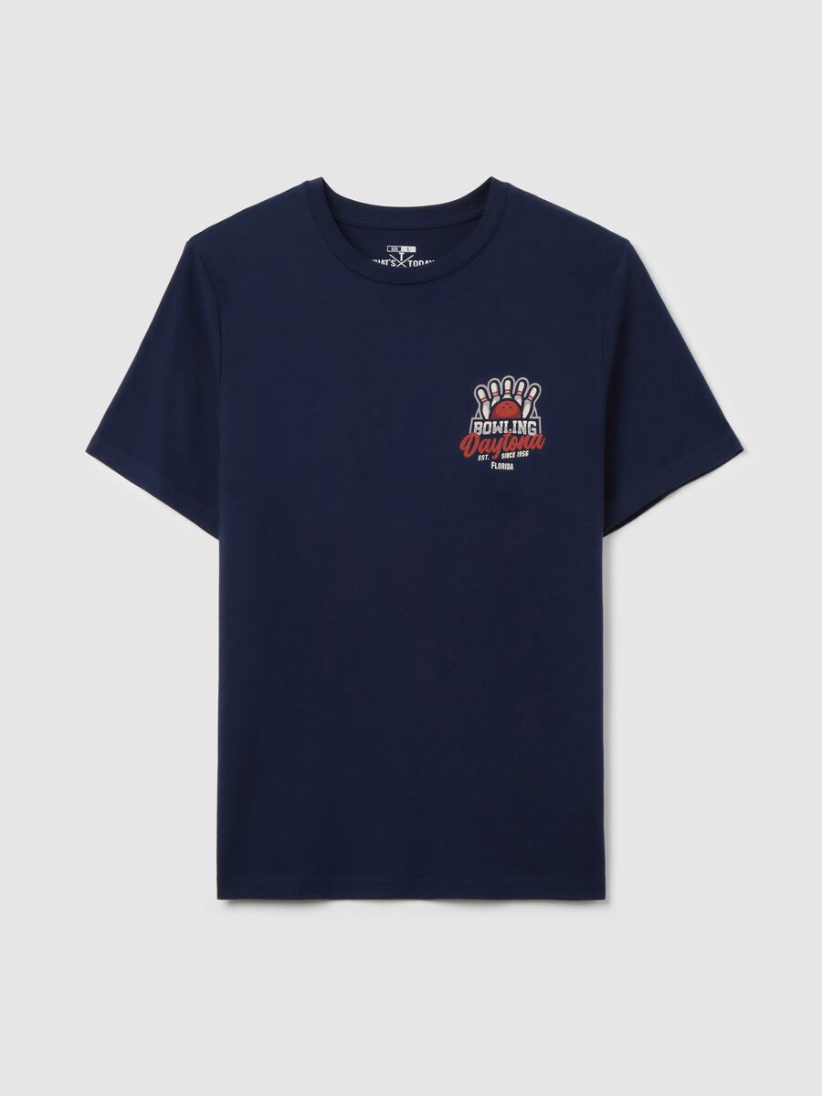 Cotton T-shirt with "Bowling Daytona" print_4