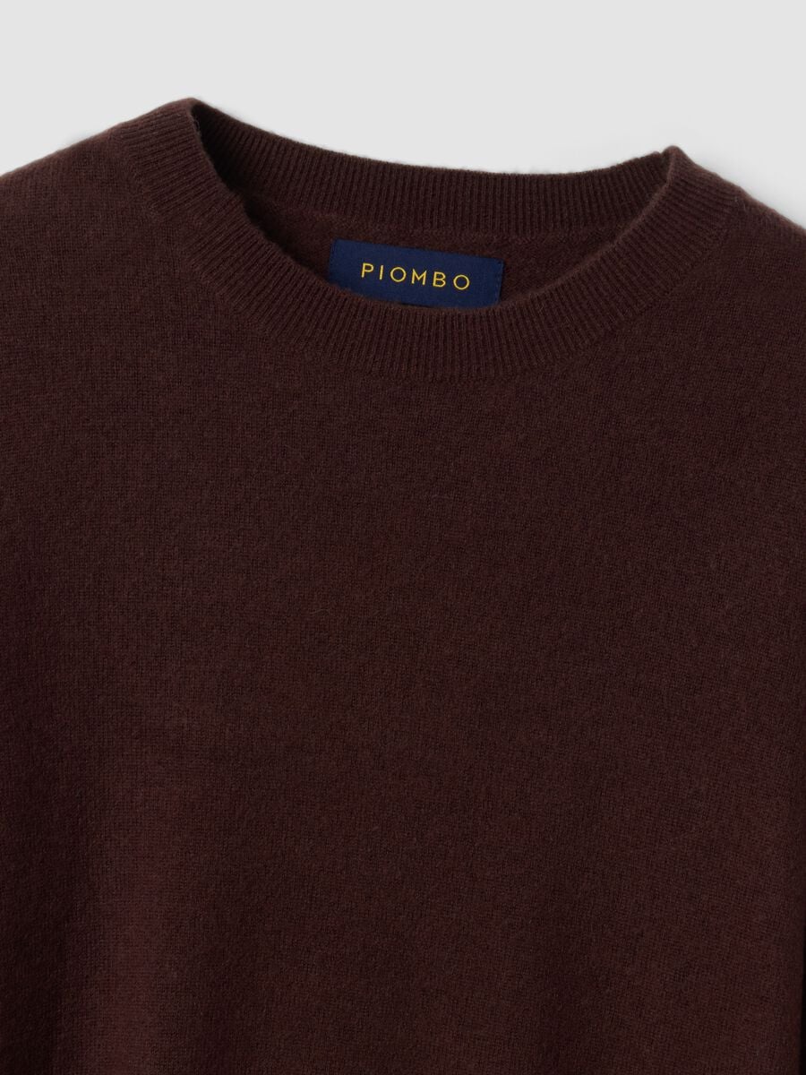 Brown pure wool crew-neck jumper_5