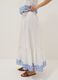 White cotton-linen blend skirt with embroidery_3