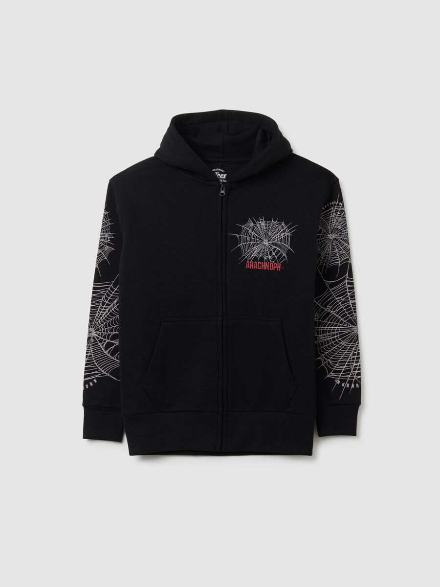 Children's black cotton-blend sweatshirt, regular fit_0