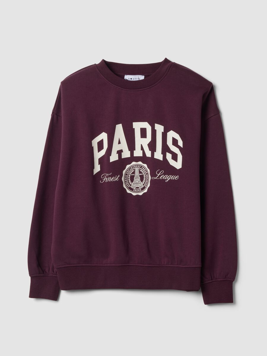 Purple cotton-blend crew-neck sweatshirt_4