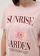 T-shirt rosa in puro cotone con stampa regular fit_2