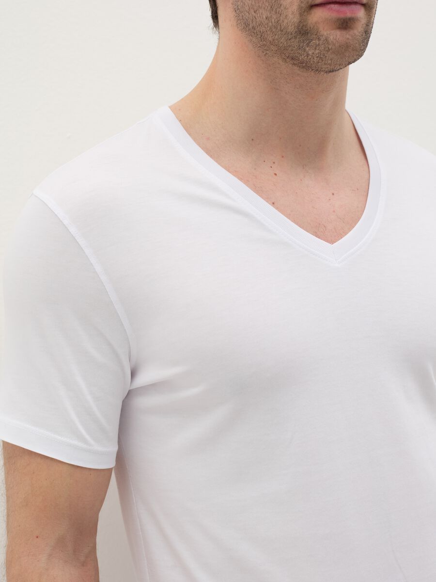 Two-pack Supima cotton undershirts with V neck_3