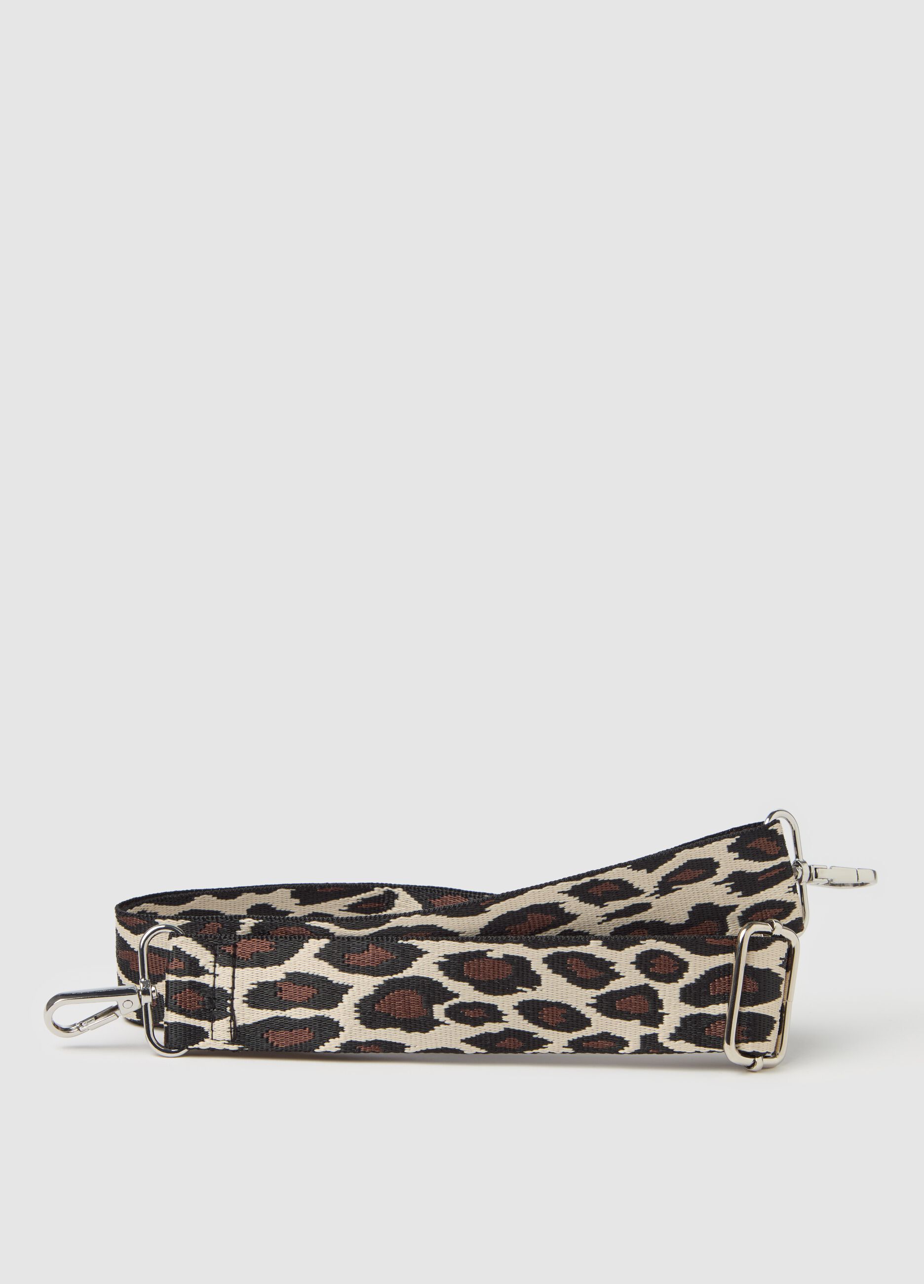 Shoulder strap with animal print pattern