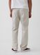 Linen and cotton blend trousers_1