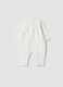 White pure organic cotton polka-dot baby sleepsuit_1