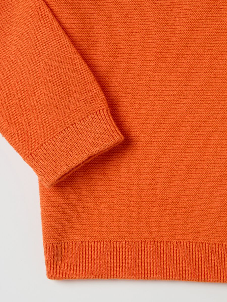 Solid colour cotton pullover_3