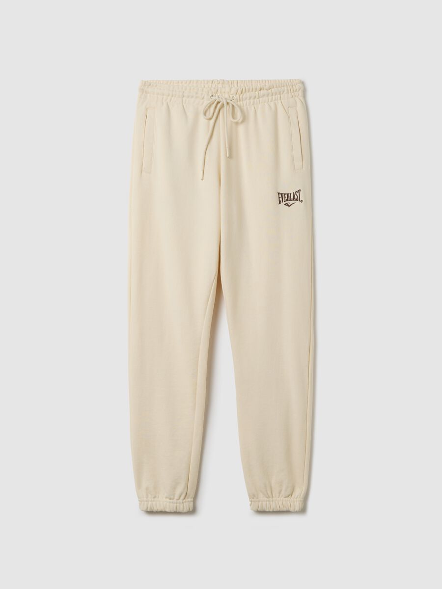 Slim-fit joggers with logo embroidery and drawstring_4