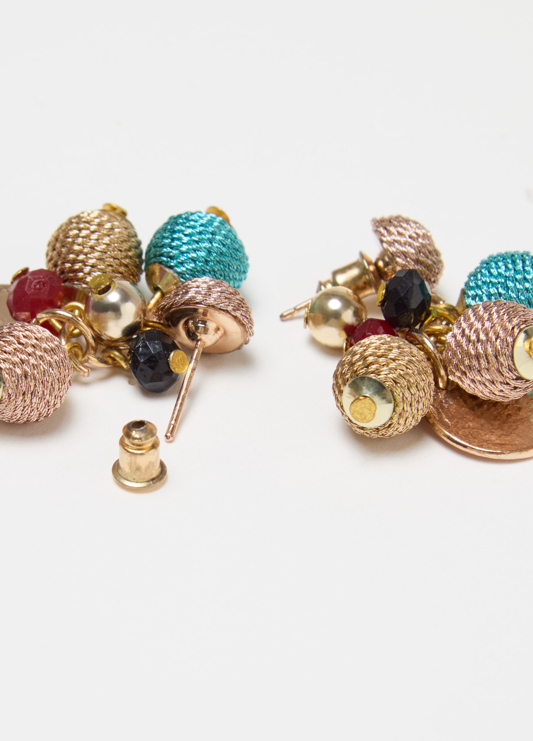 Earrings with sphere pendants