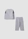 Completo jogging grigio in misto cotone con stampa Mickey Mouse_1