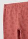 Elasticated red cotton leggings for girls_2