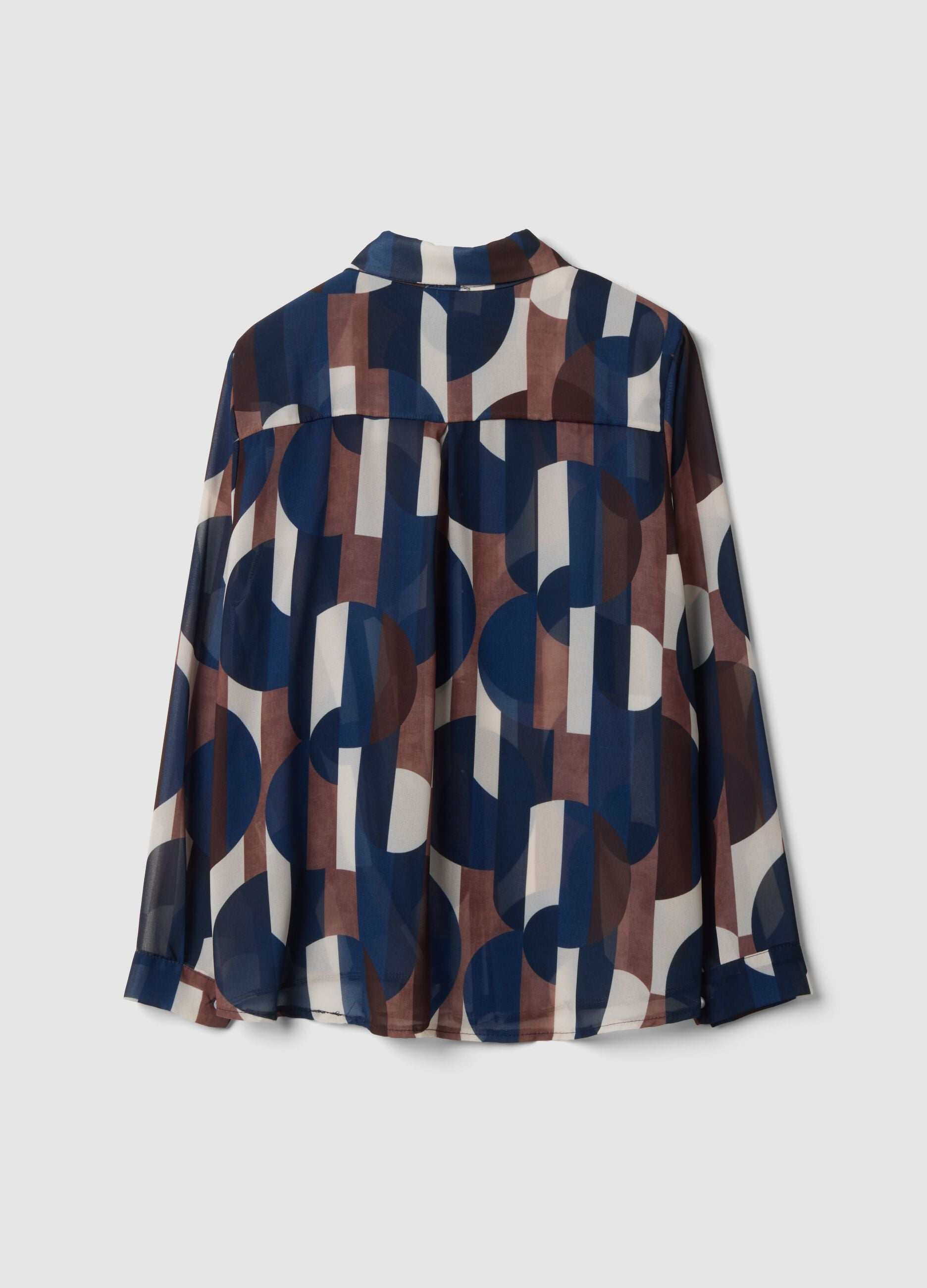 Multicolour patterned regular-fit shirt