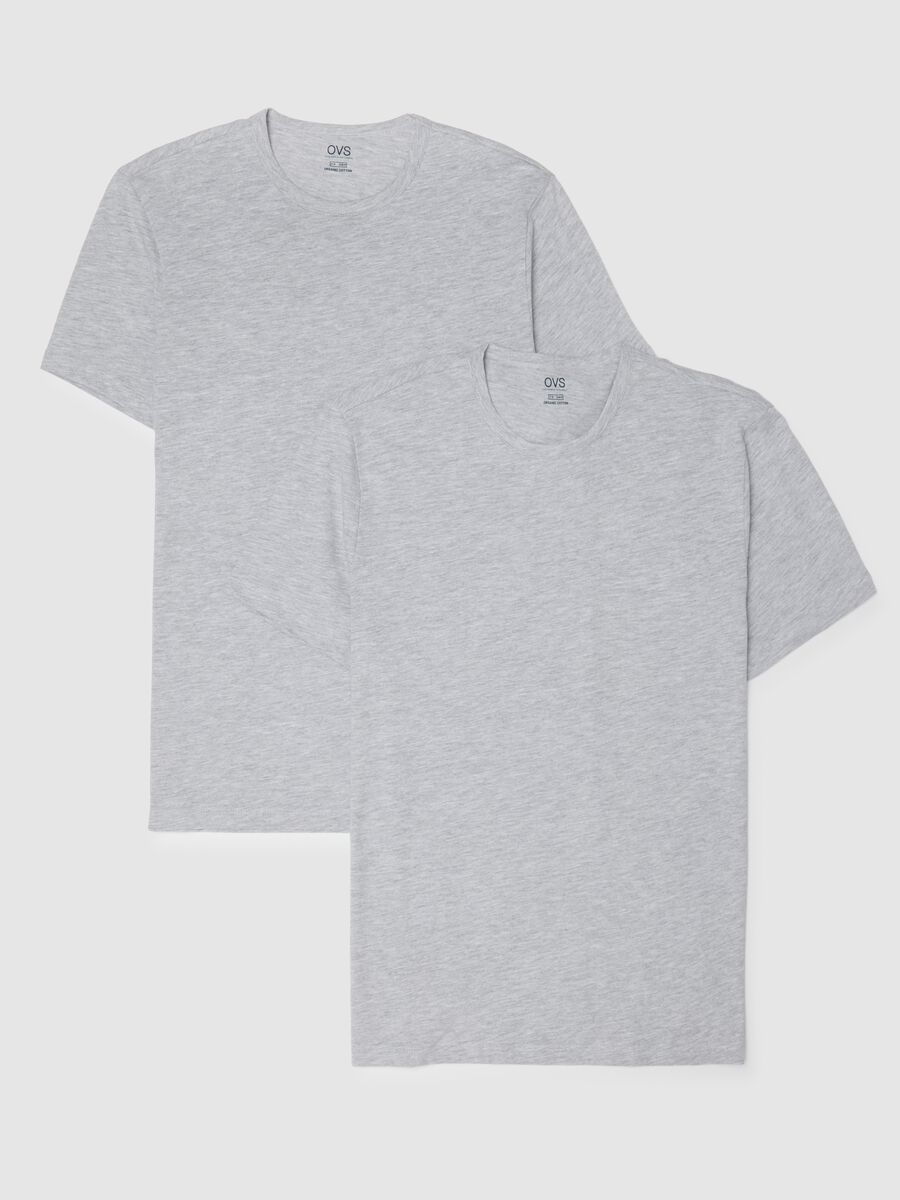 Bipack di t-shirt da uomo in puro cotone grigie regular fit_4