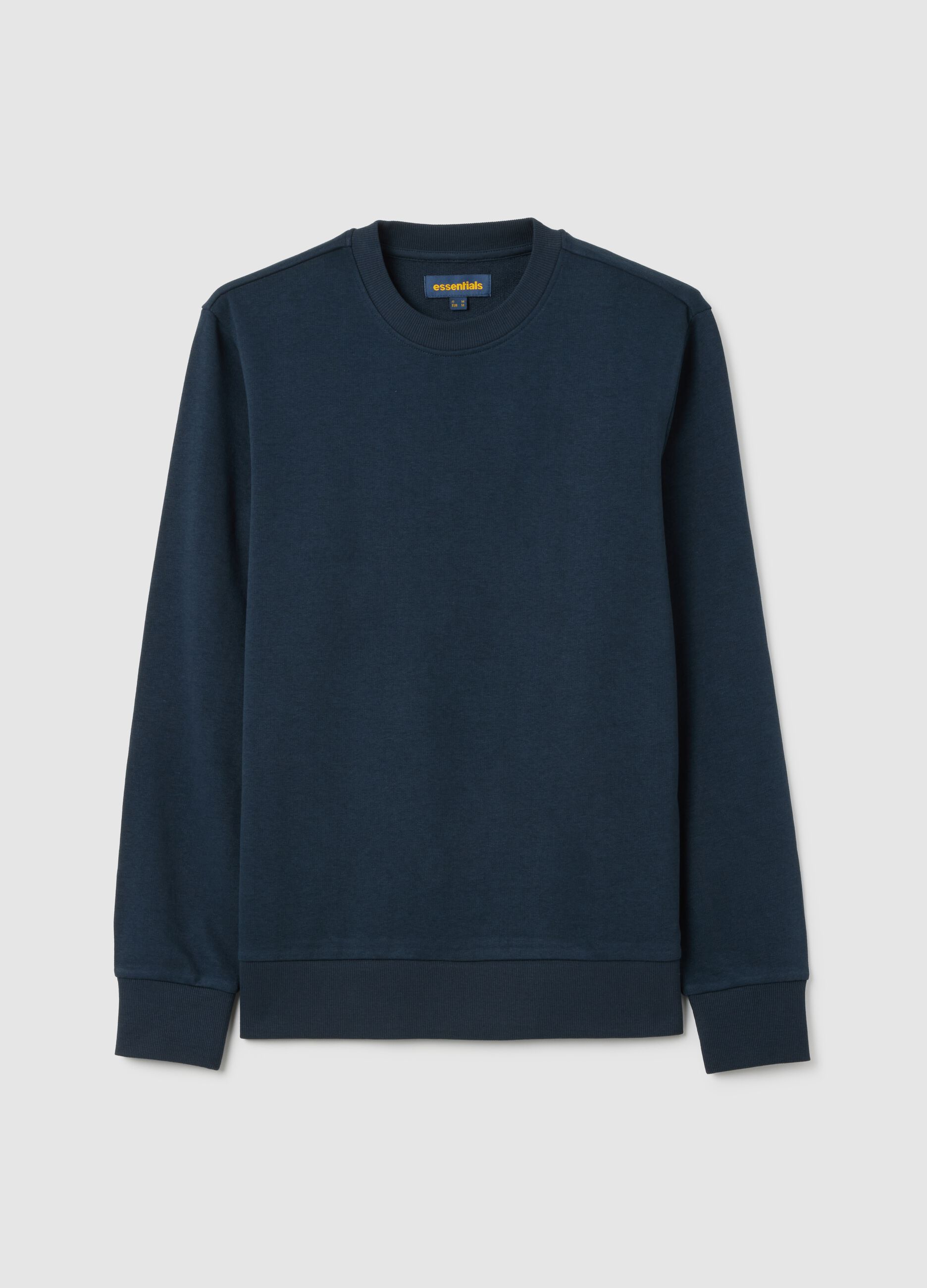 Felpa girocollo blu scuro
