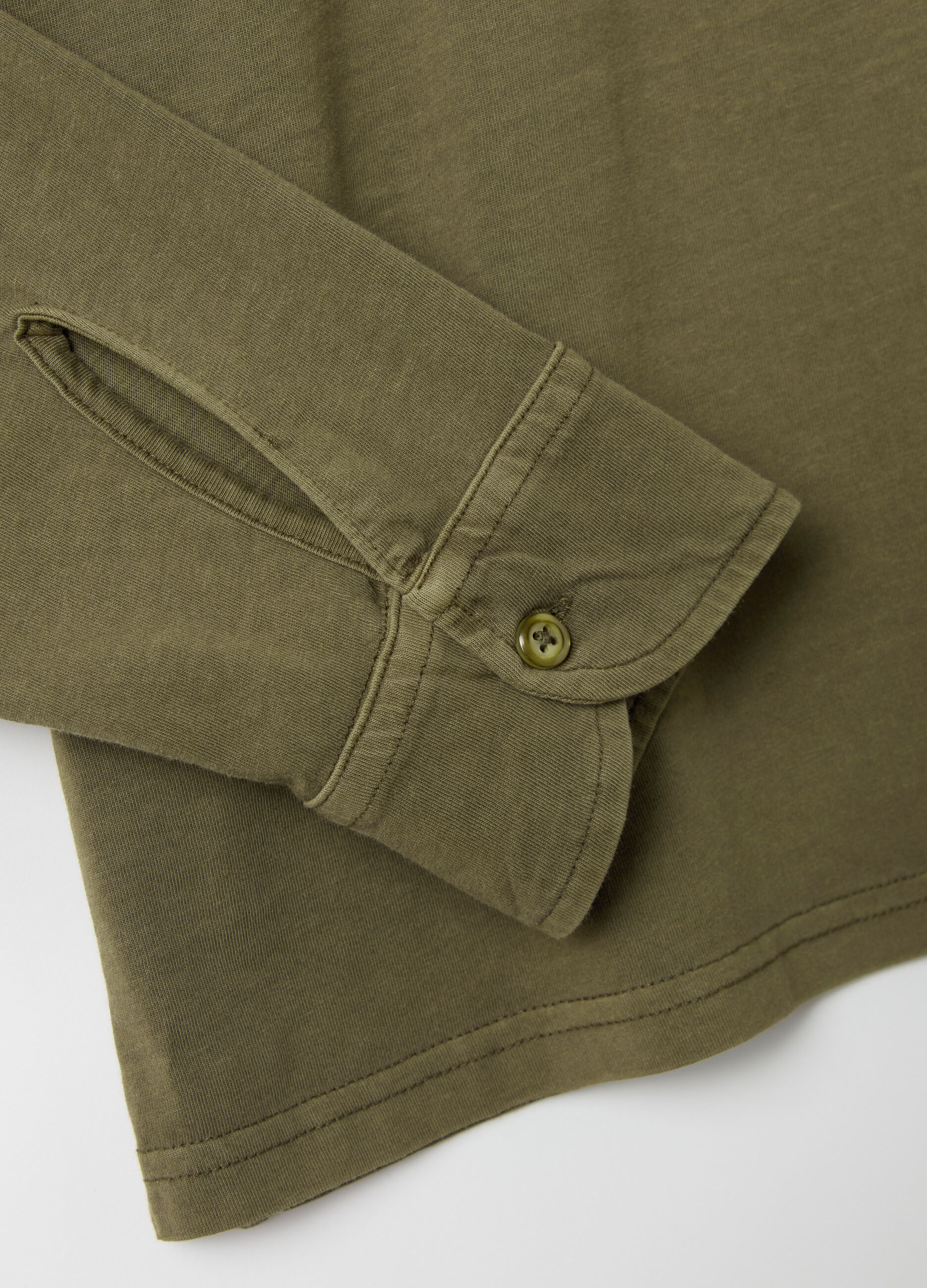 Long-sleeved polo shirt in cotton