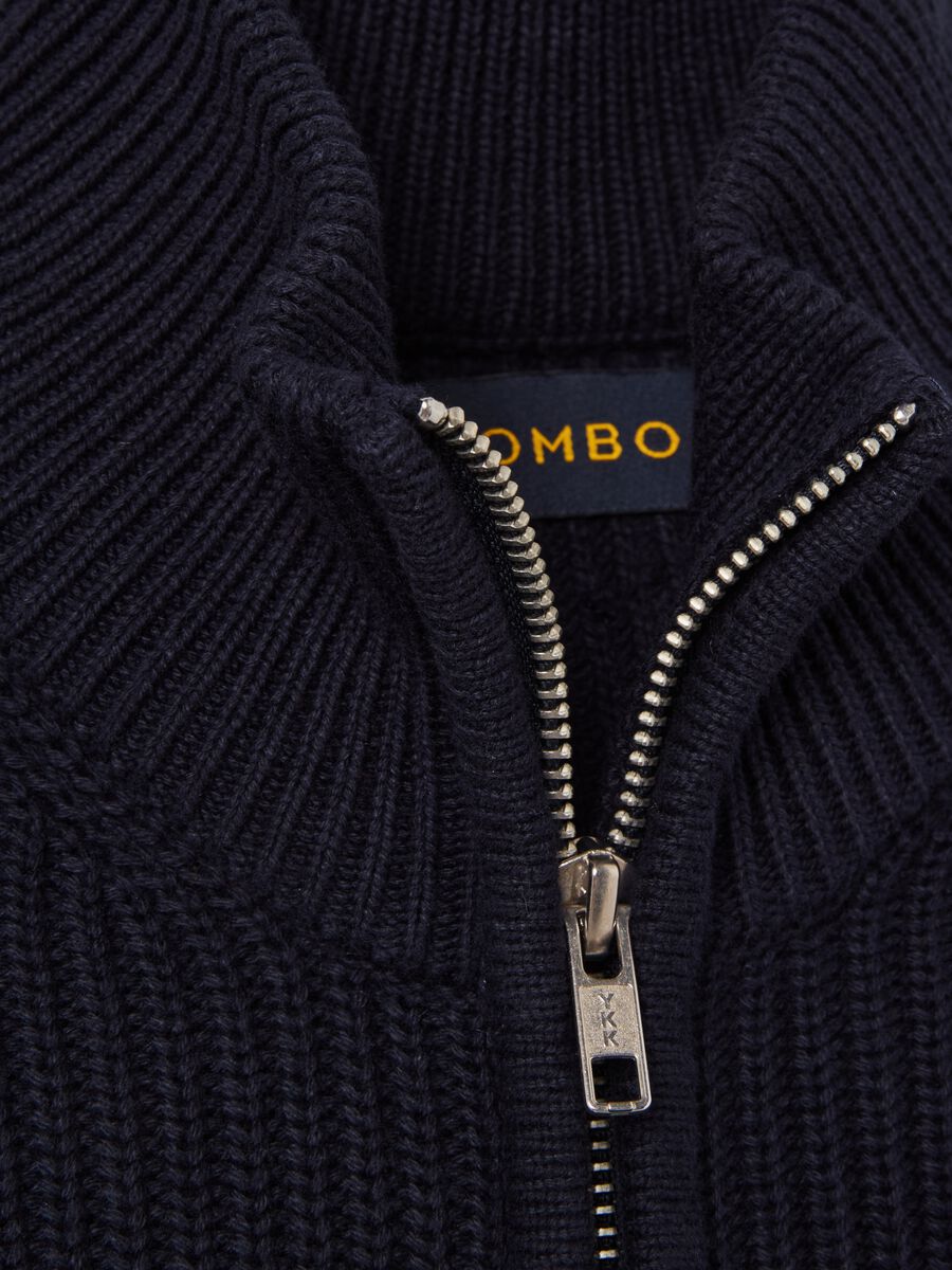Cardigan full-zip a collo alto_5