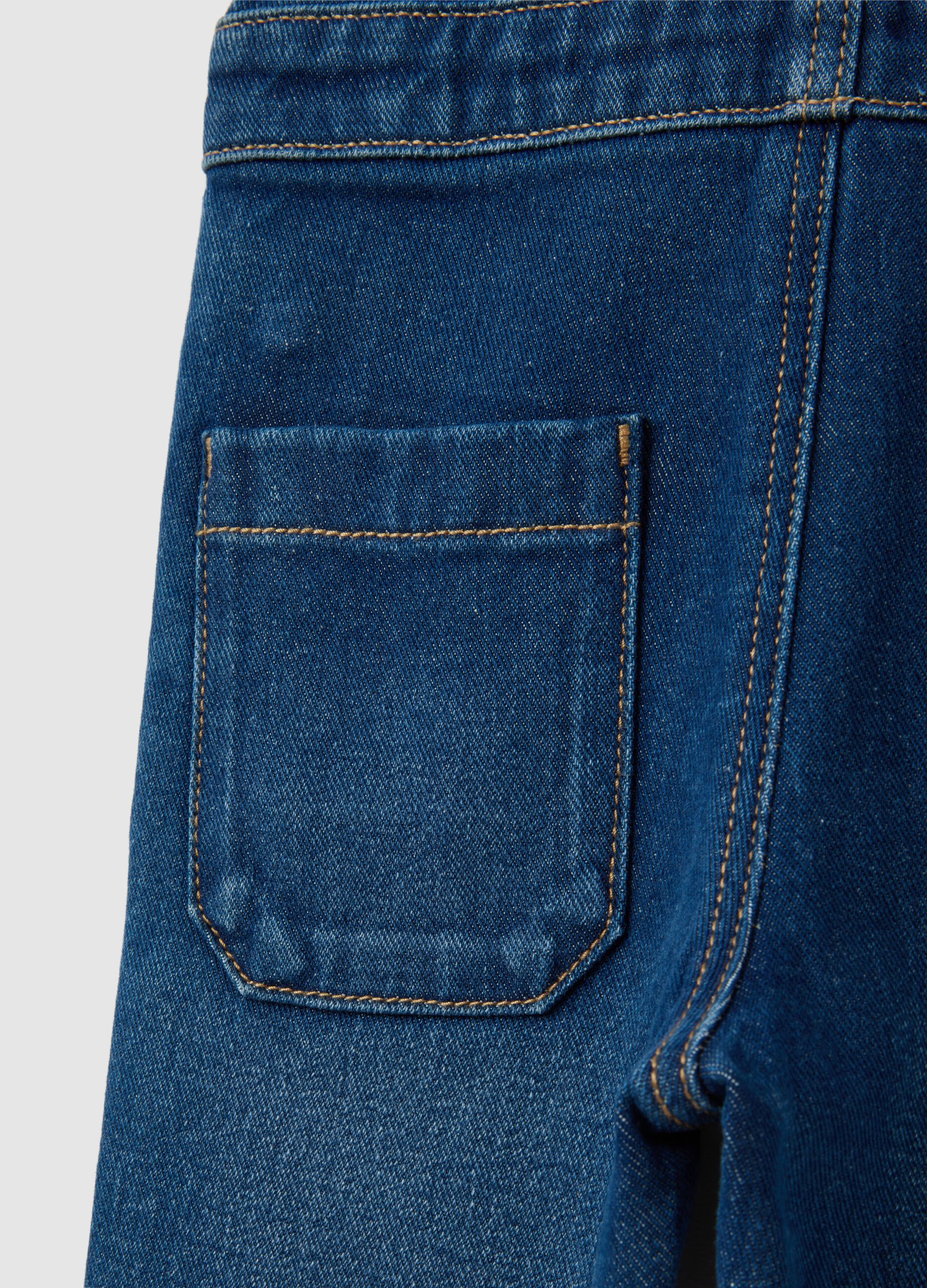 Baby dungarees in pure cotton denim regular fit