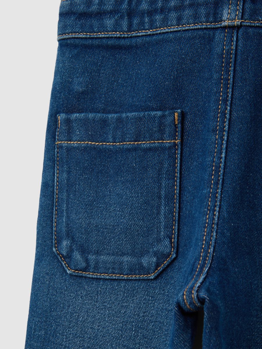 Baby dungarees in pure cotton denim regular fit_3