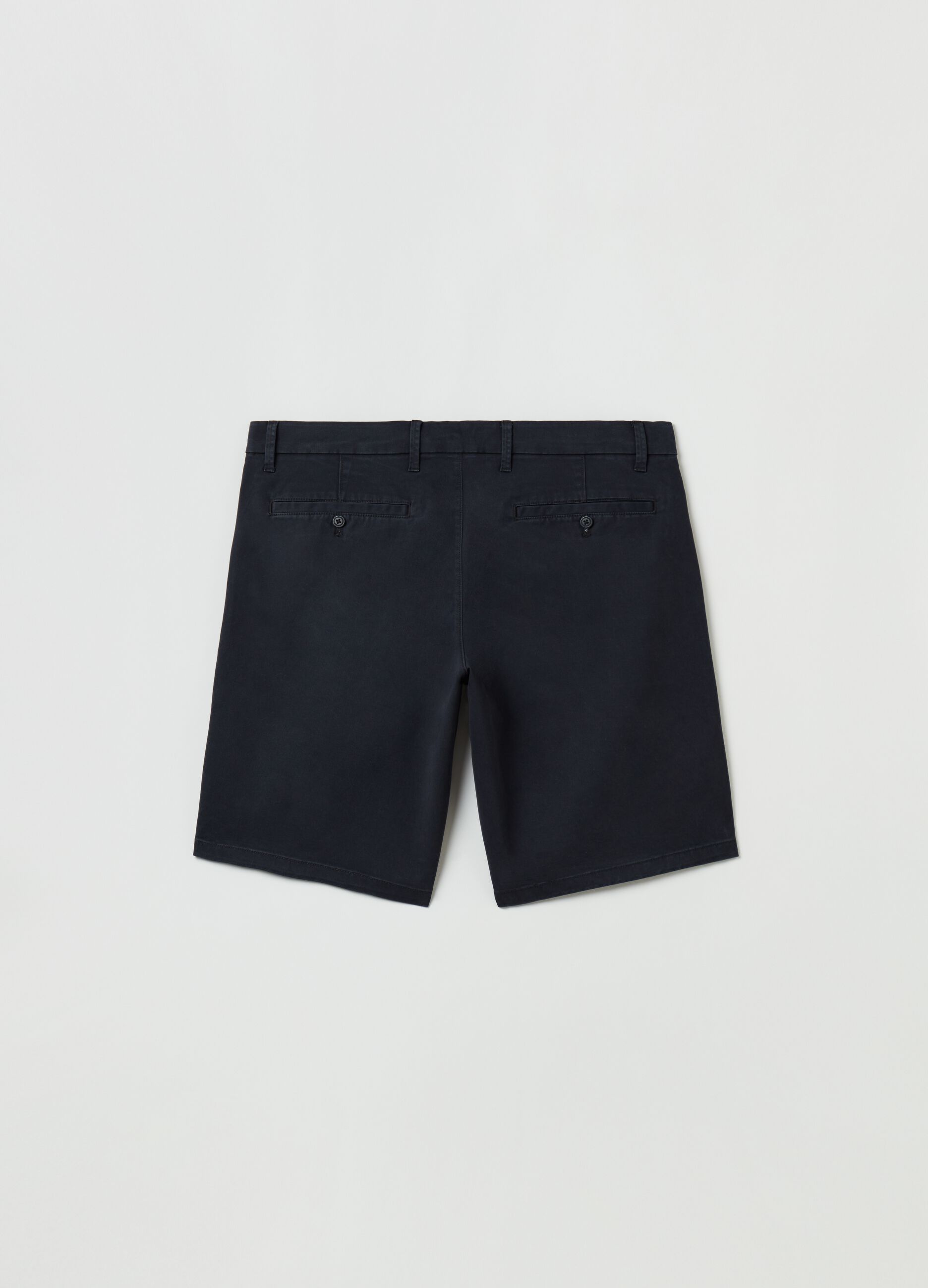 Stretch cotton Bermuda shorts